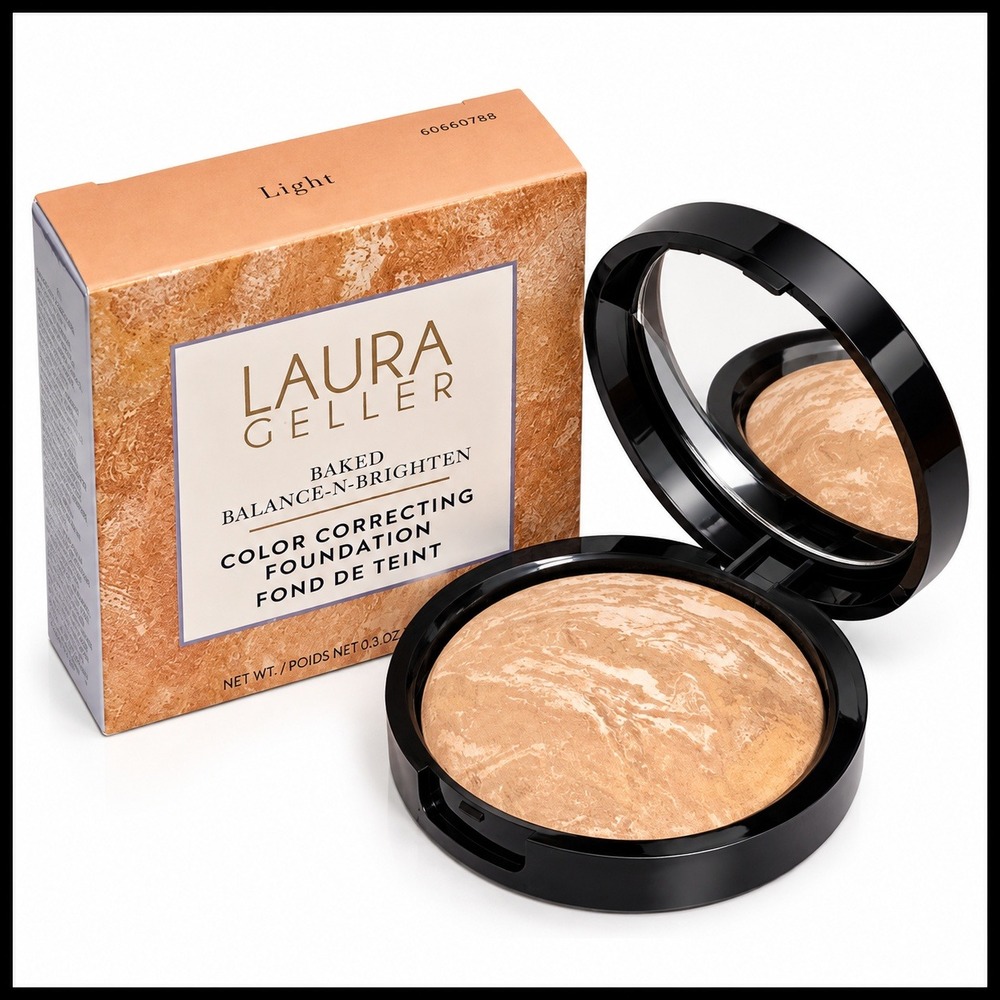 Laura Geller Baked Balance-N-Brighten Color Correcting Foundation Light 9g New